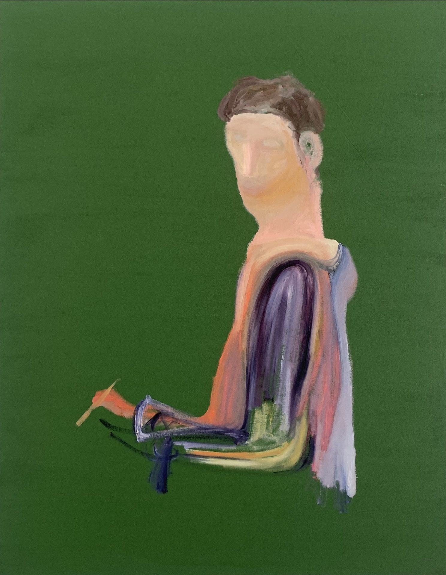 Gewohnte Haltung, 60×80 cm, Öl auf Leinwand, 2023