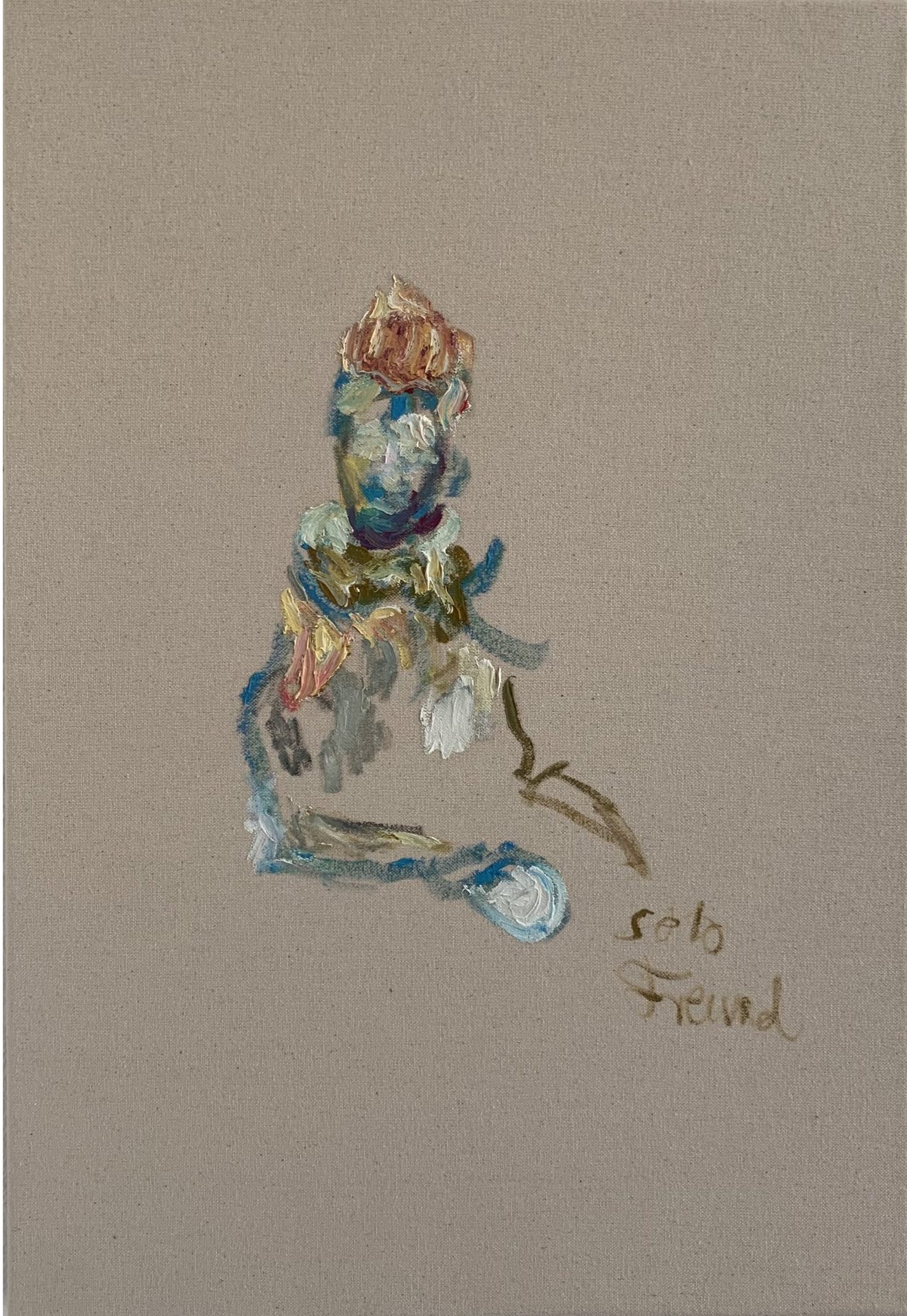 Solo Freund, 37×52 cm, Öl auf Leinwand, 2023