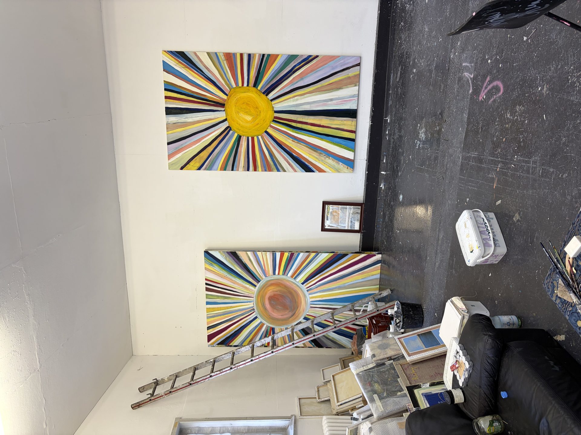 Raumansicht Sonnen, Atelier, Berlin 2024