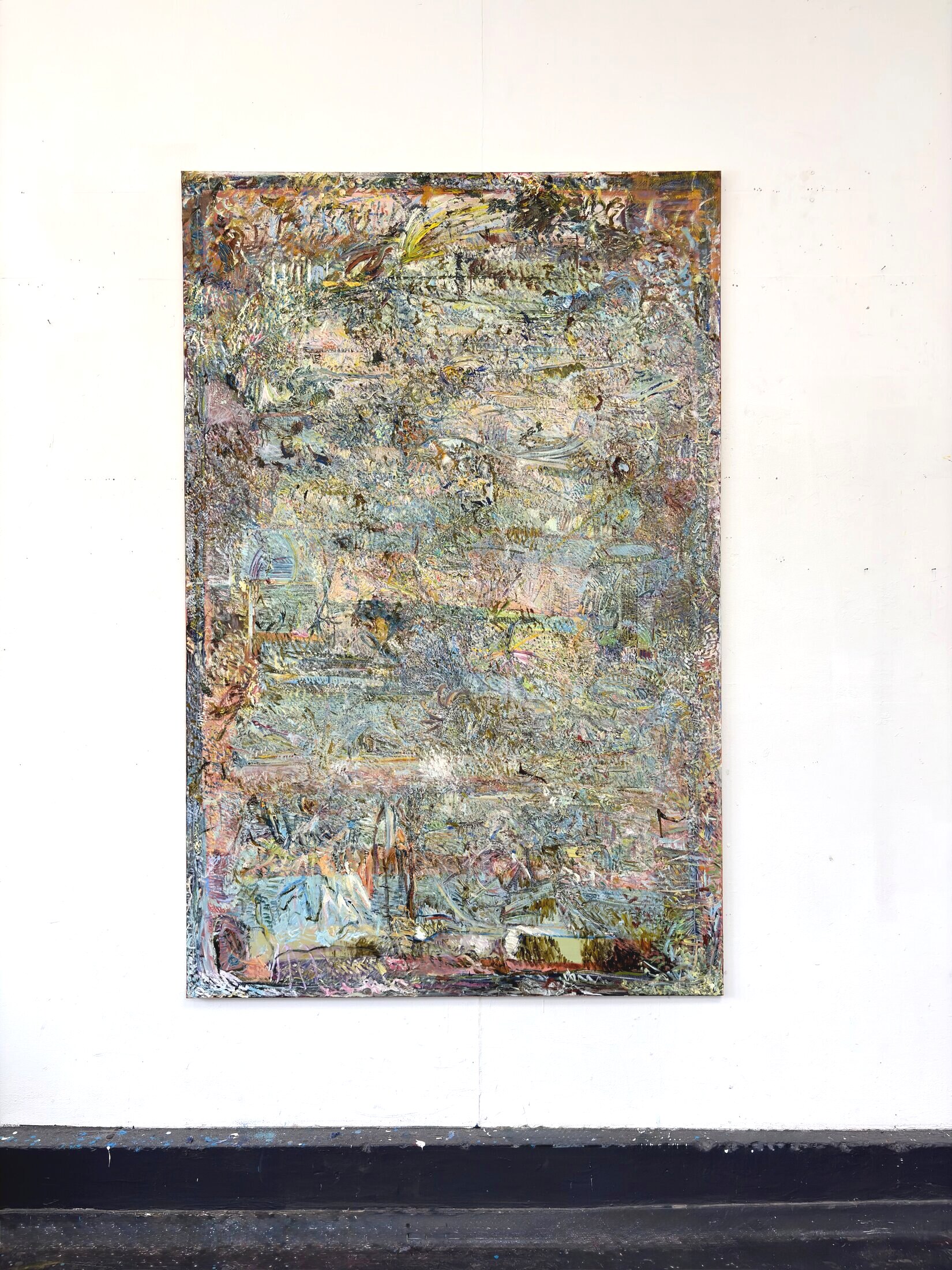 Ohne Titel, 150×220 cm, Öl und Acryl auf Leinwand, 2022