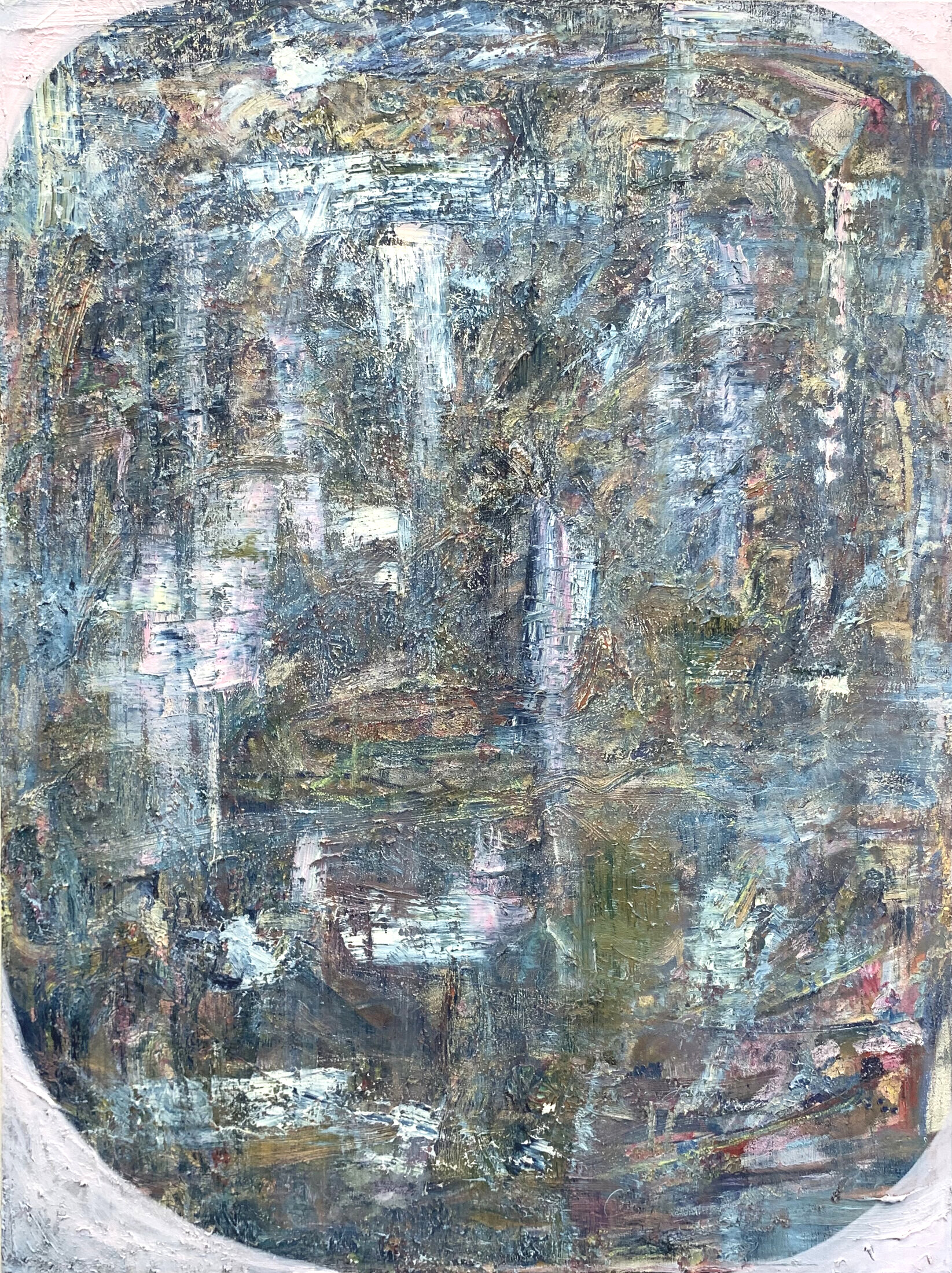 Ohne Titel, 160×200 cm, Acryl, Öl, Ölkreide auf Leinwand, 2022
